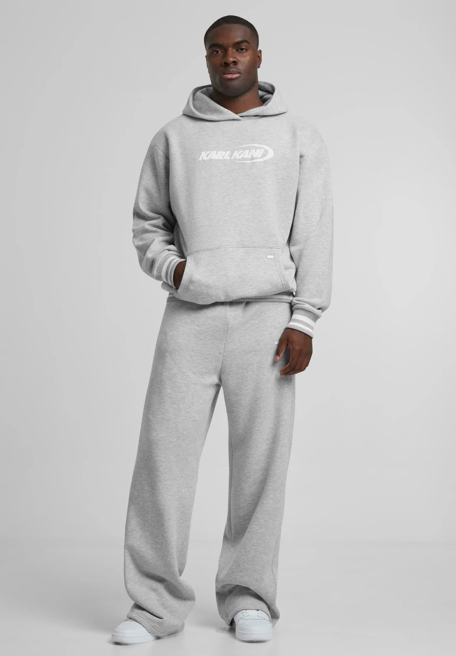 Kani Ellipse Straight Leg Sweatpants Grey Melange