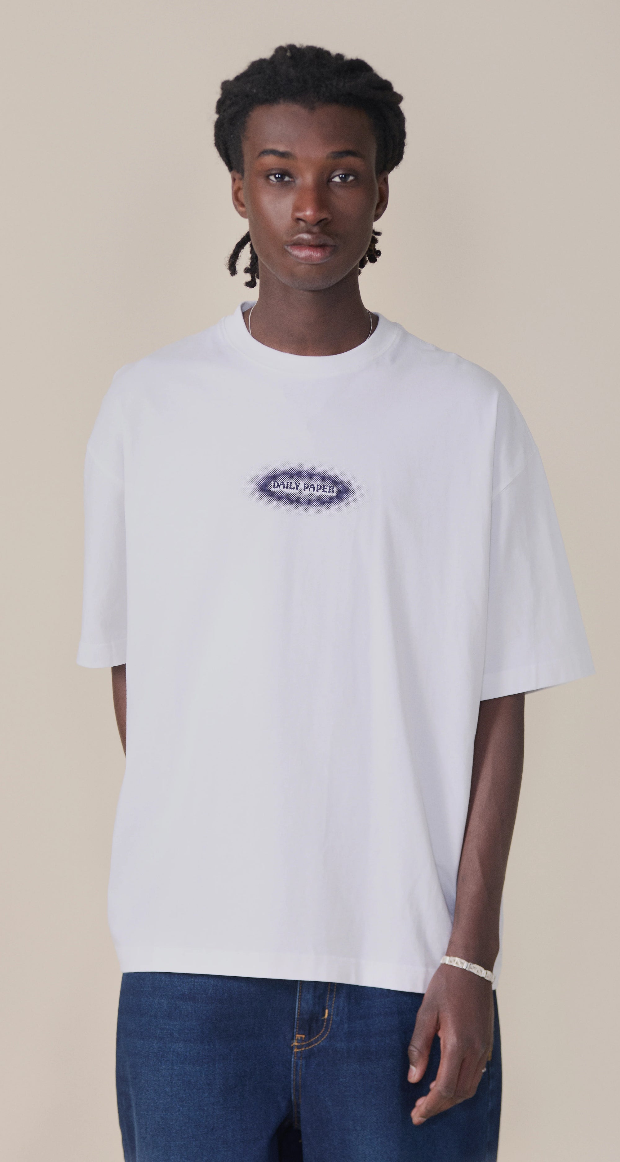 Dotted Logo T Shirt White