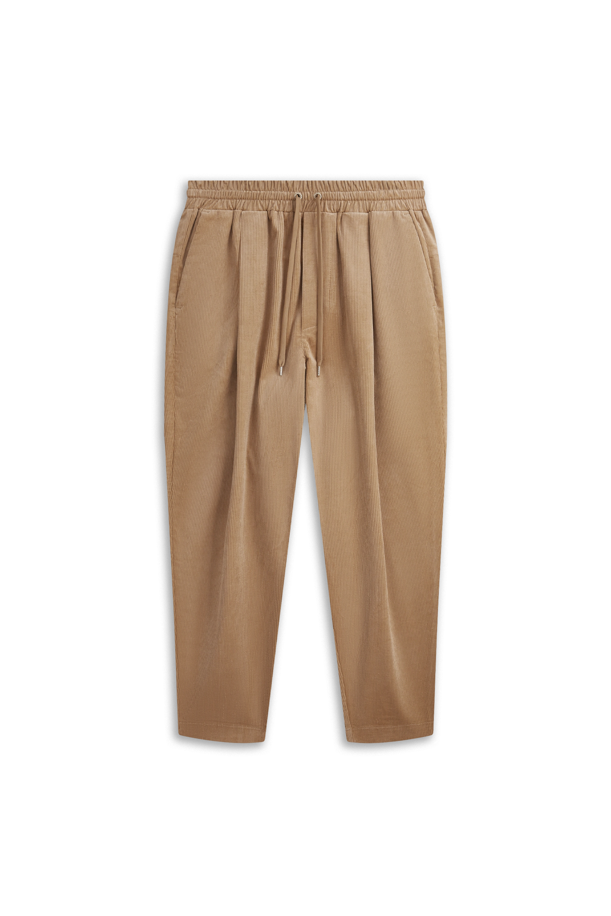 Le Pantalon Cropped Corduroy Beige