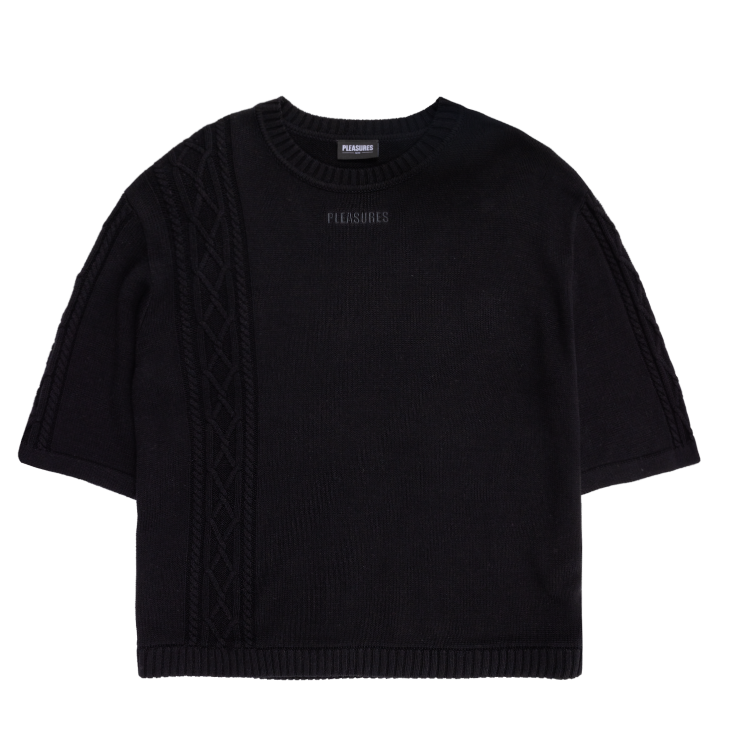 CHARLIE MOCK NECK KNIT SHIRT BLACK