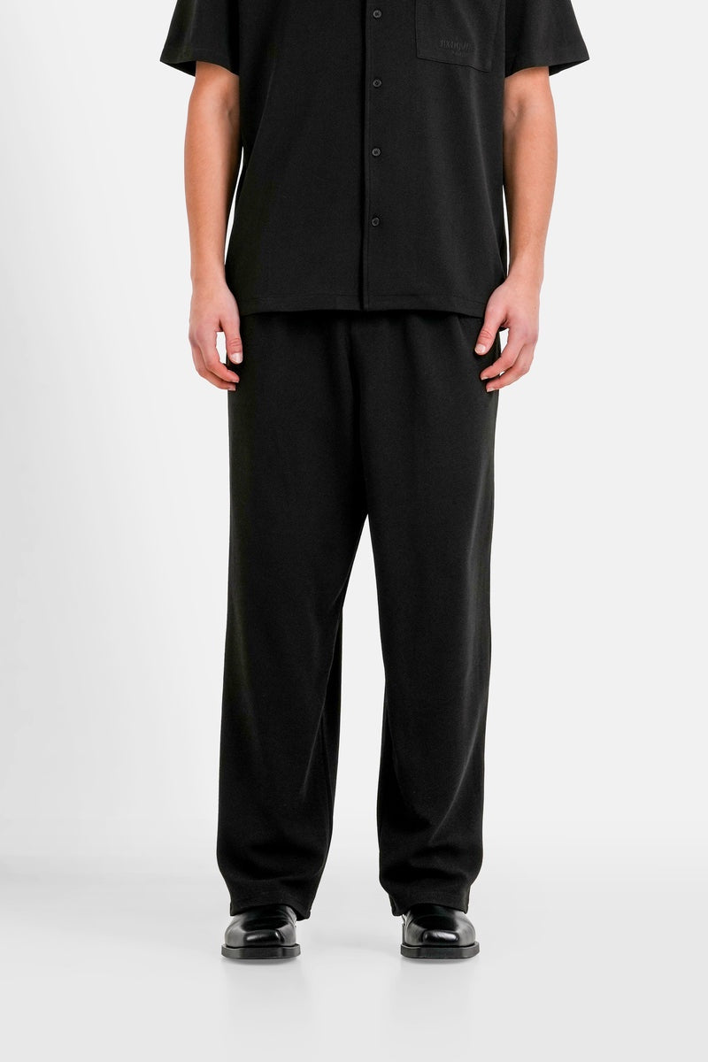 Pants Resort Crepe Fabric 12748 Blac