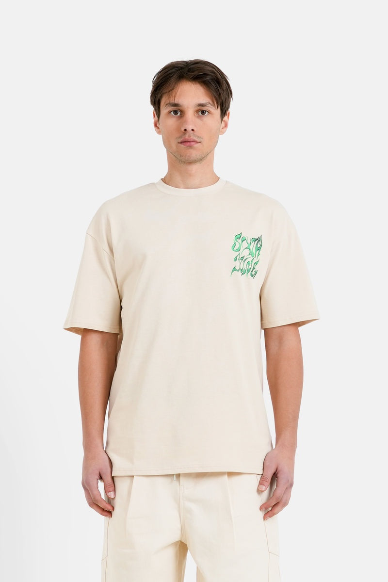 T Shirt 3D Chrome Backprint 23639 Beig