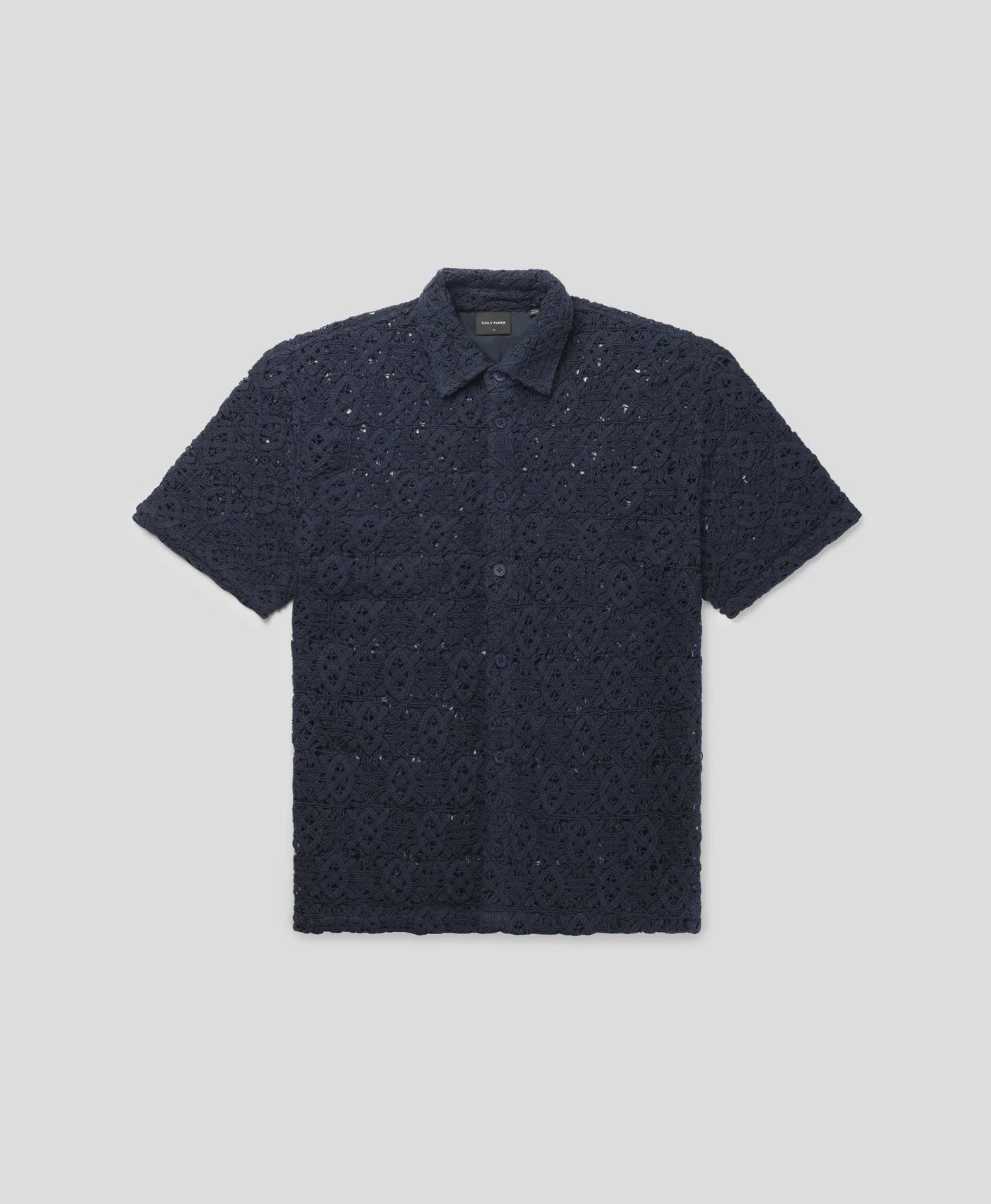 Lace Shield Ss Shirt Martime Blue