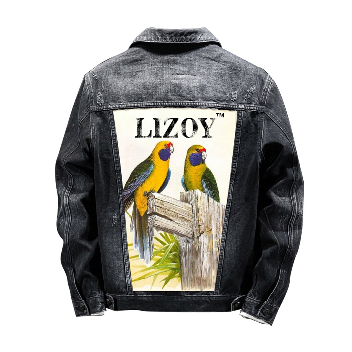 2 BIRDS DENIM JACKET VINTAGE BLACK