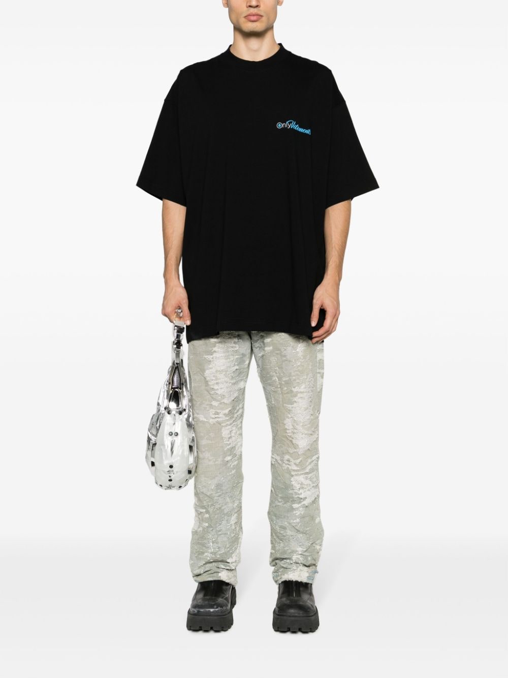 Logo print short sleeve Tshirt Black