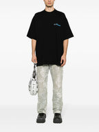 Logo print short sleeve Tshirt Black