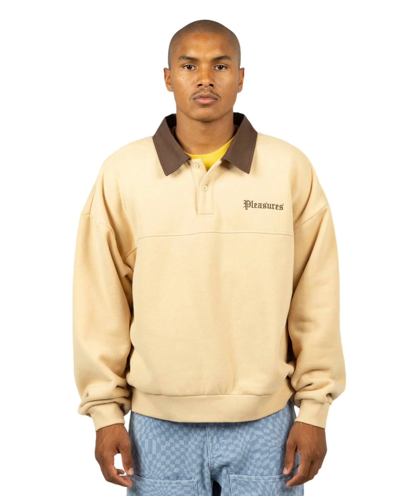 TWEAK POLO SWEATSHIRT TAN