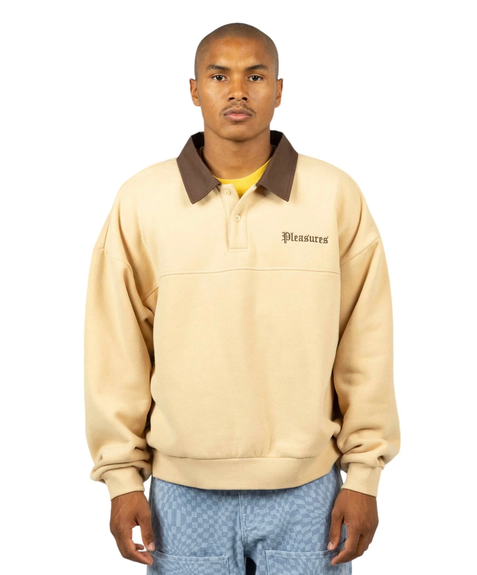 TWEAK POLO SWEATSHIRT TAN