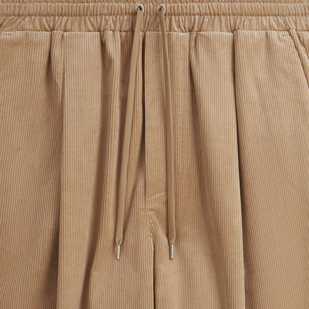 Le Pantalon Cropped Corduroy Beige