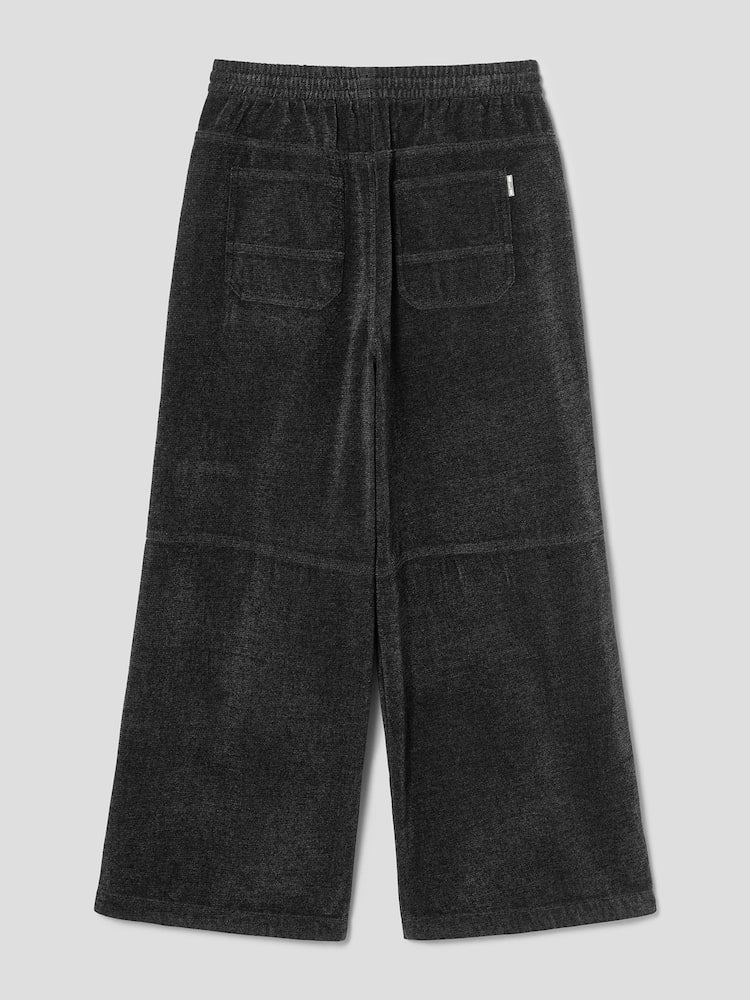 Denim Double Knee Pants Black