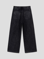 Eband Wide Denim Pants Black