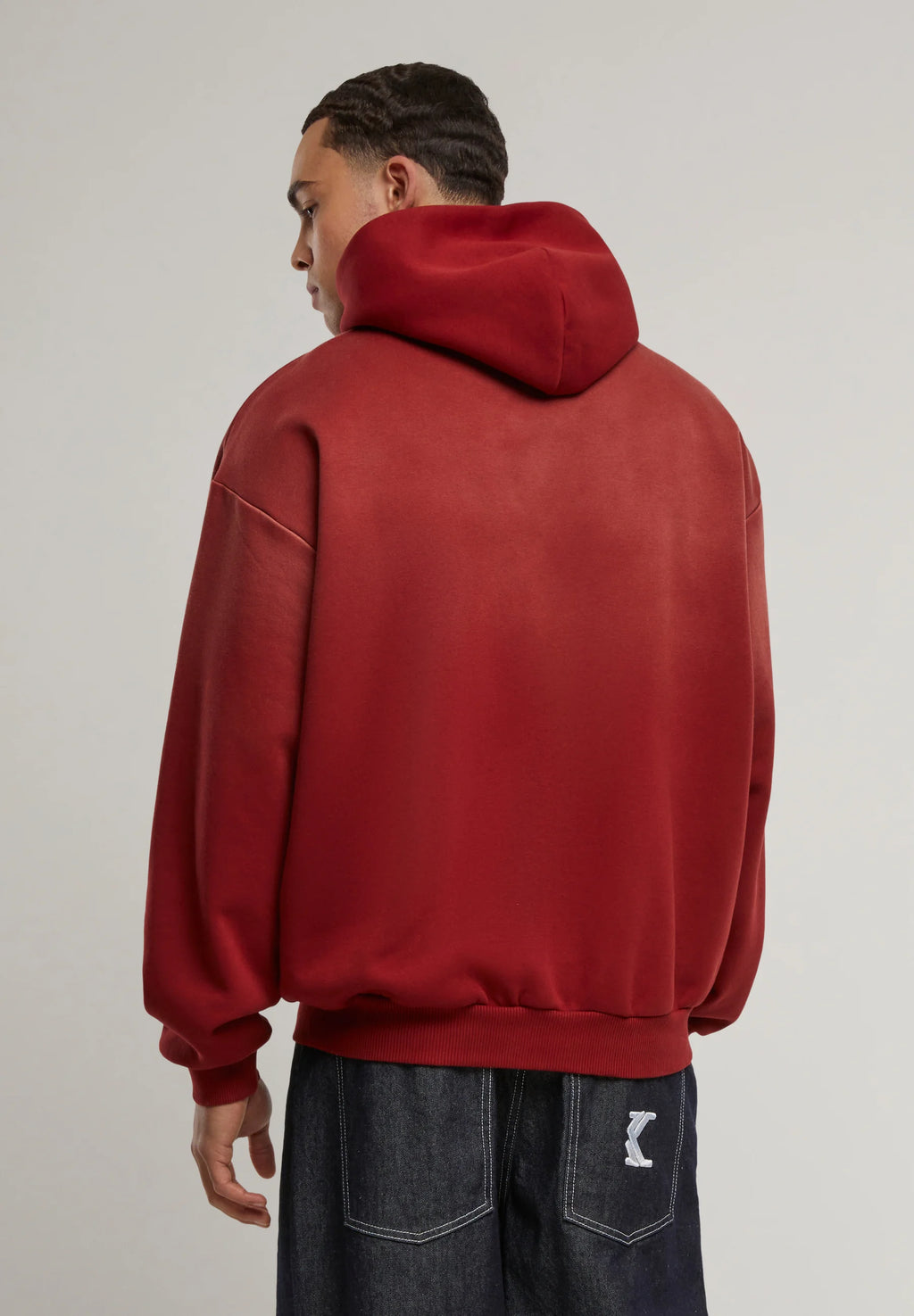 Retro Washed Os Hoodie red