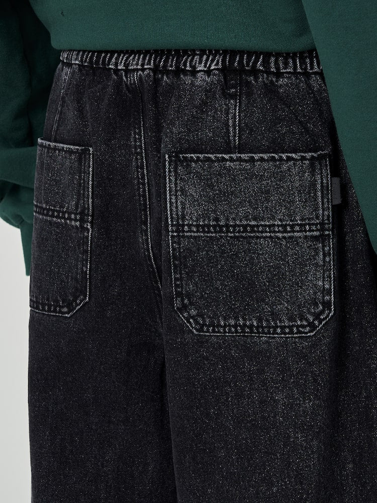 Eband Wide Denim Pants Black
