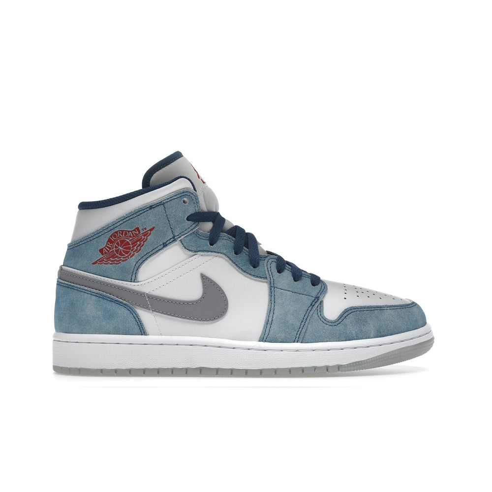 Jordan 1 mid French Blue Fire Red MHB