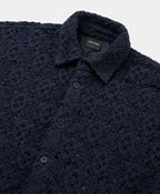 Lace Shield Ss Shirt Martime Blue