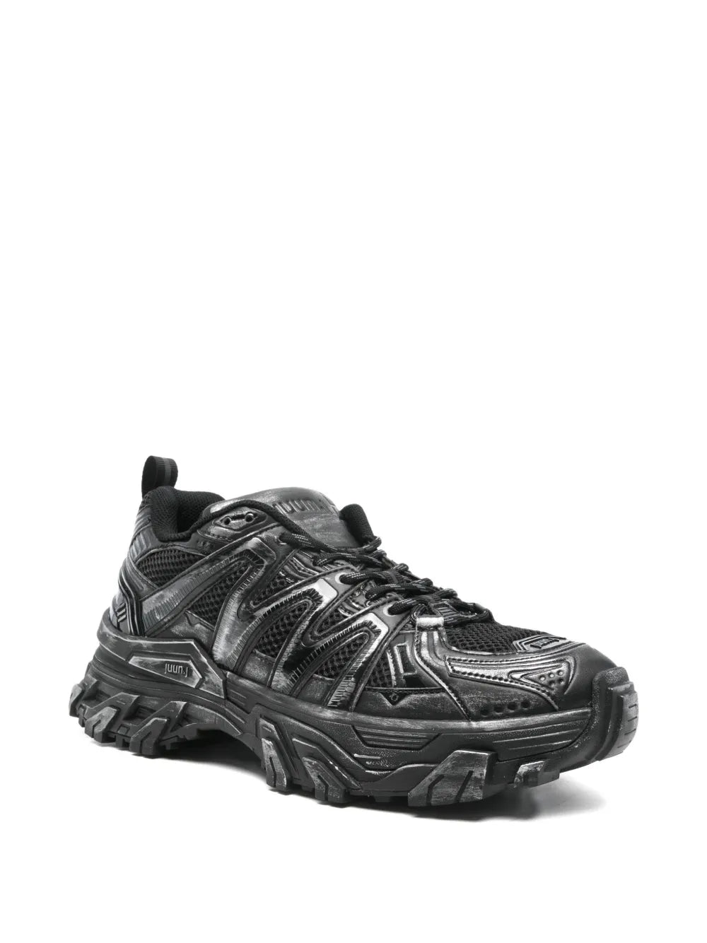 Syenthetic Leather Trainer Shoes Black