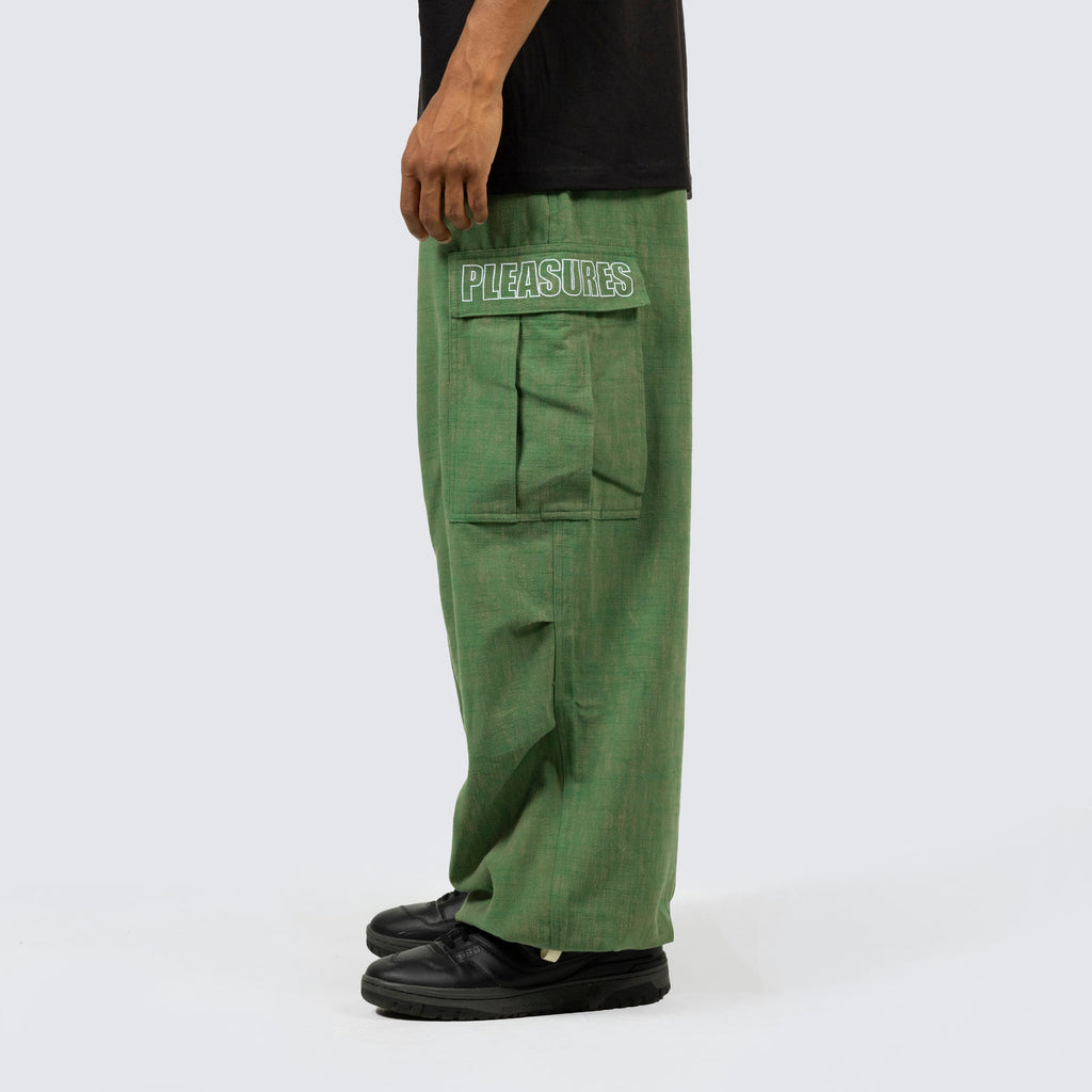 VISITOR WIDE FIT CARGO PANTS GREEN