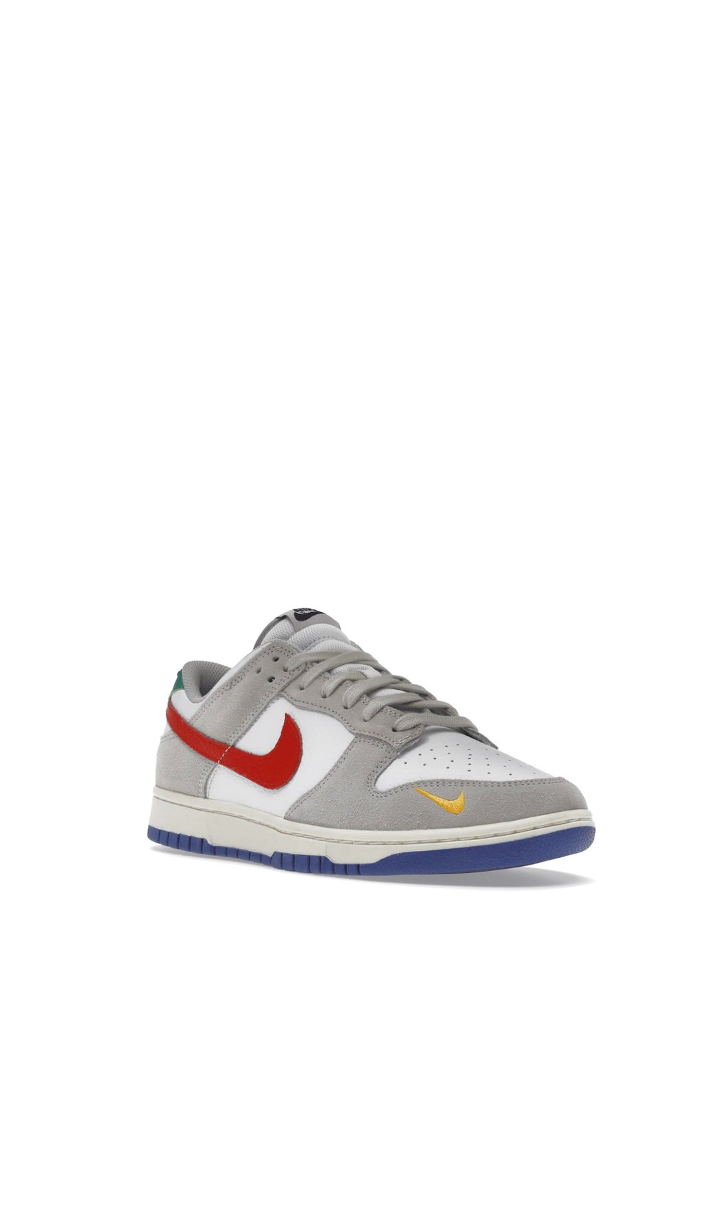 nike dunk low light iron ore red blue