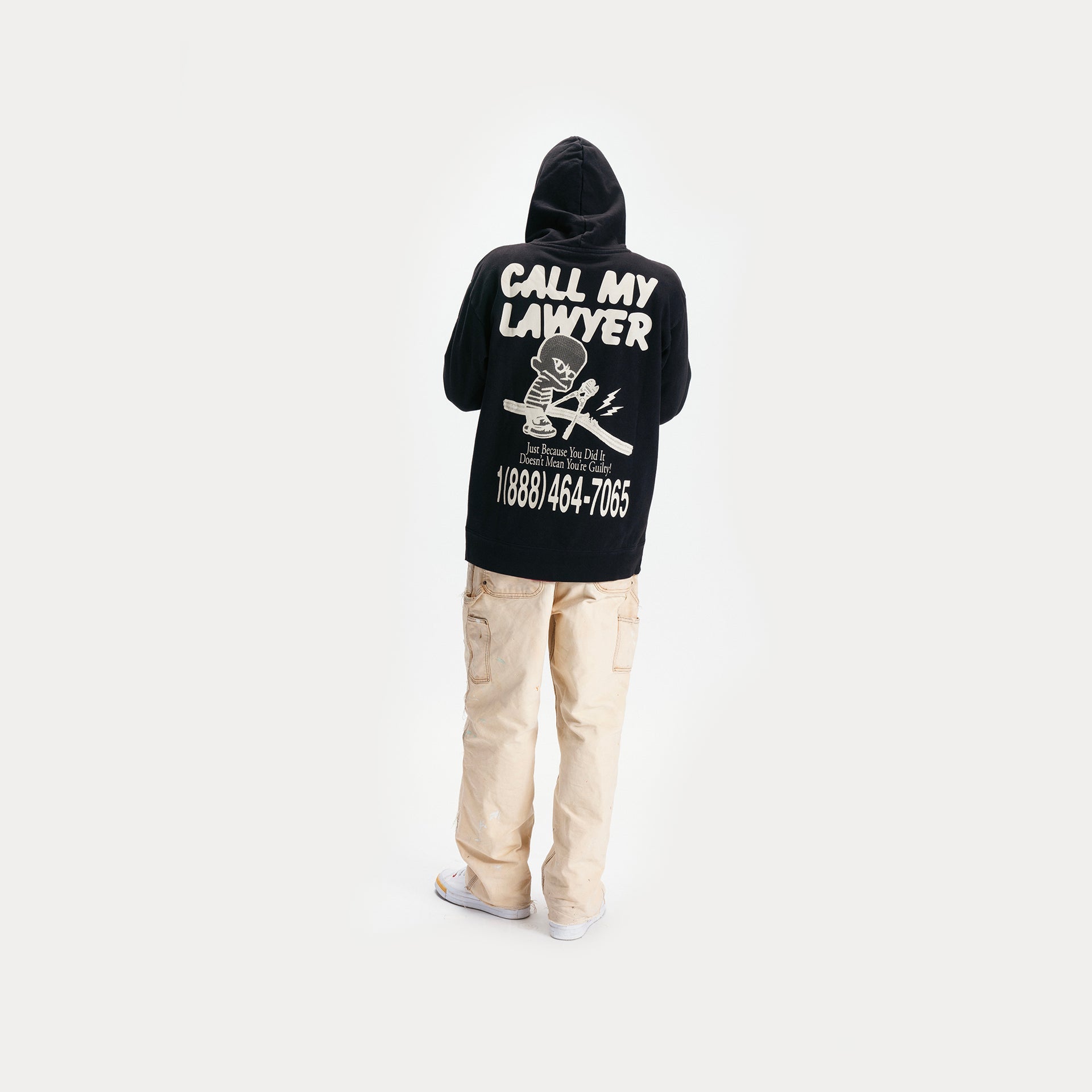 Not Guilty Pullover Hoodie Washed Black