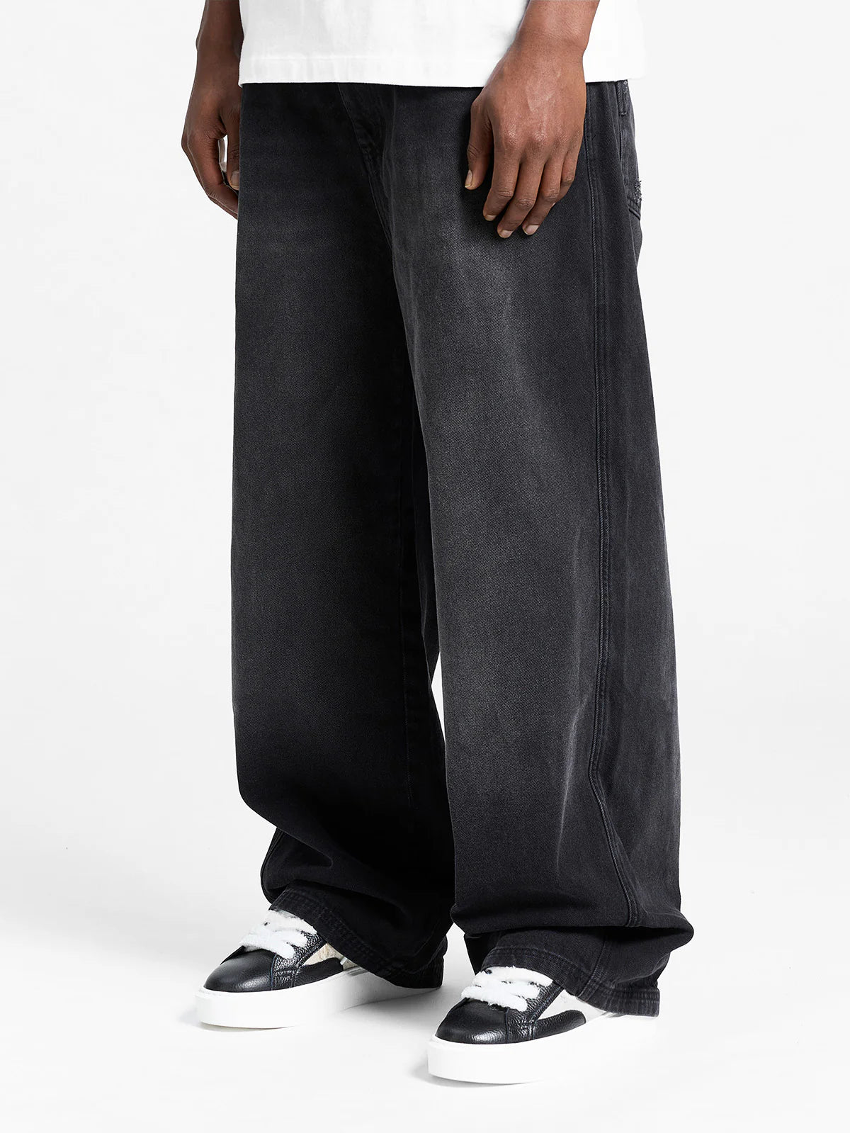 Essential Baggy Denim Washed Black