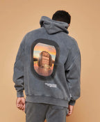 Mapa Hoodie Middle East Vintage Light Grey