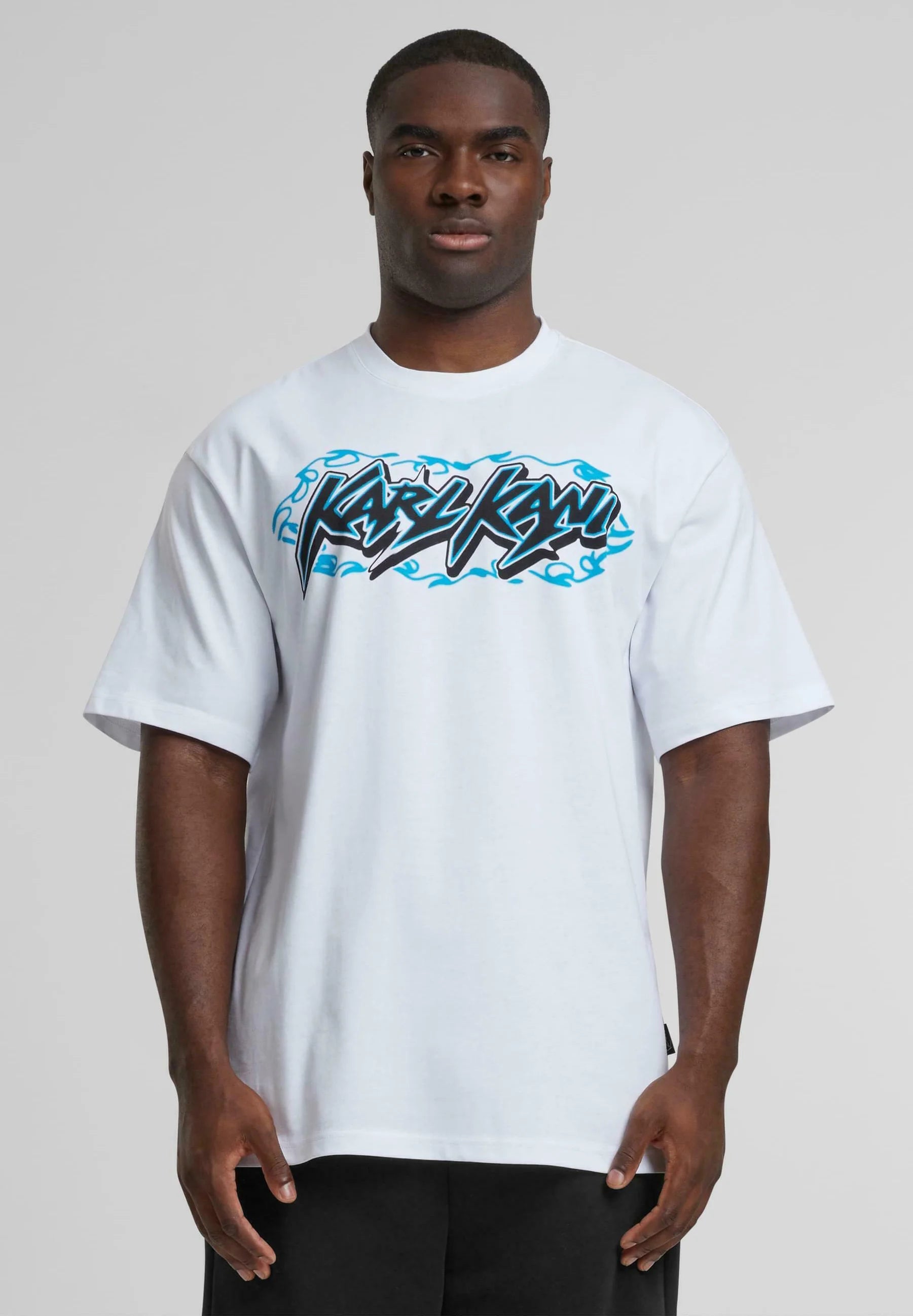 Woven Signature Kani Heat Tee White Blue