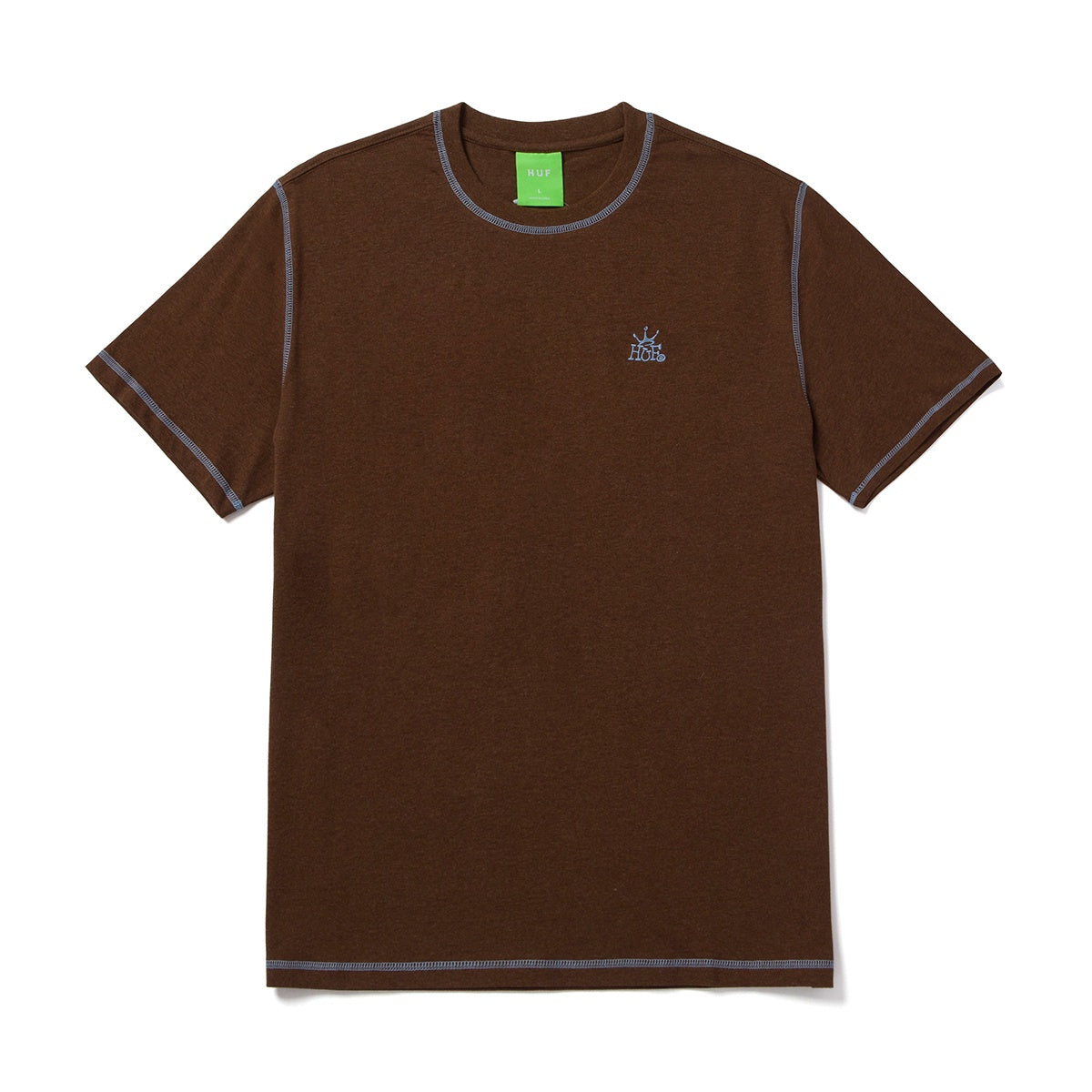 Contrast Crown SS Relaxed Top brown heather