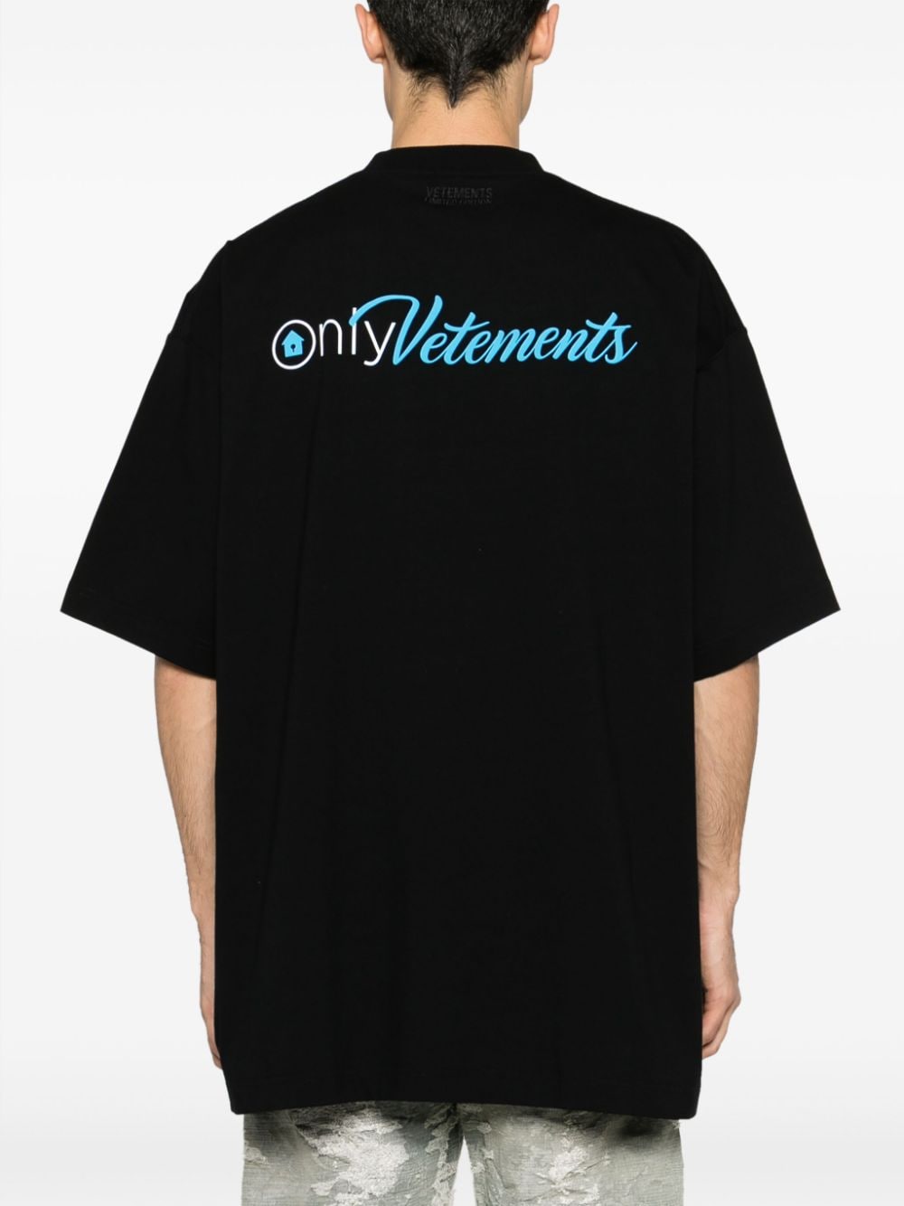 Logo print short sleeve Tshirt Black