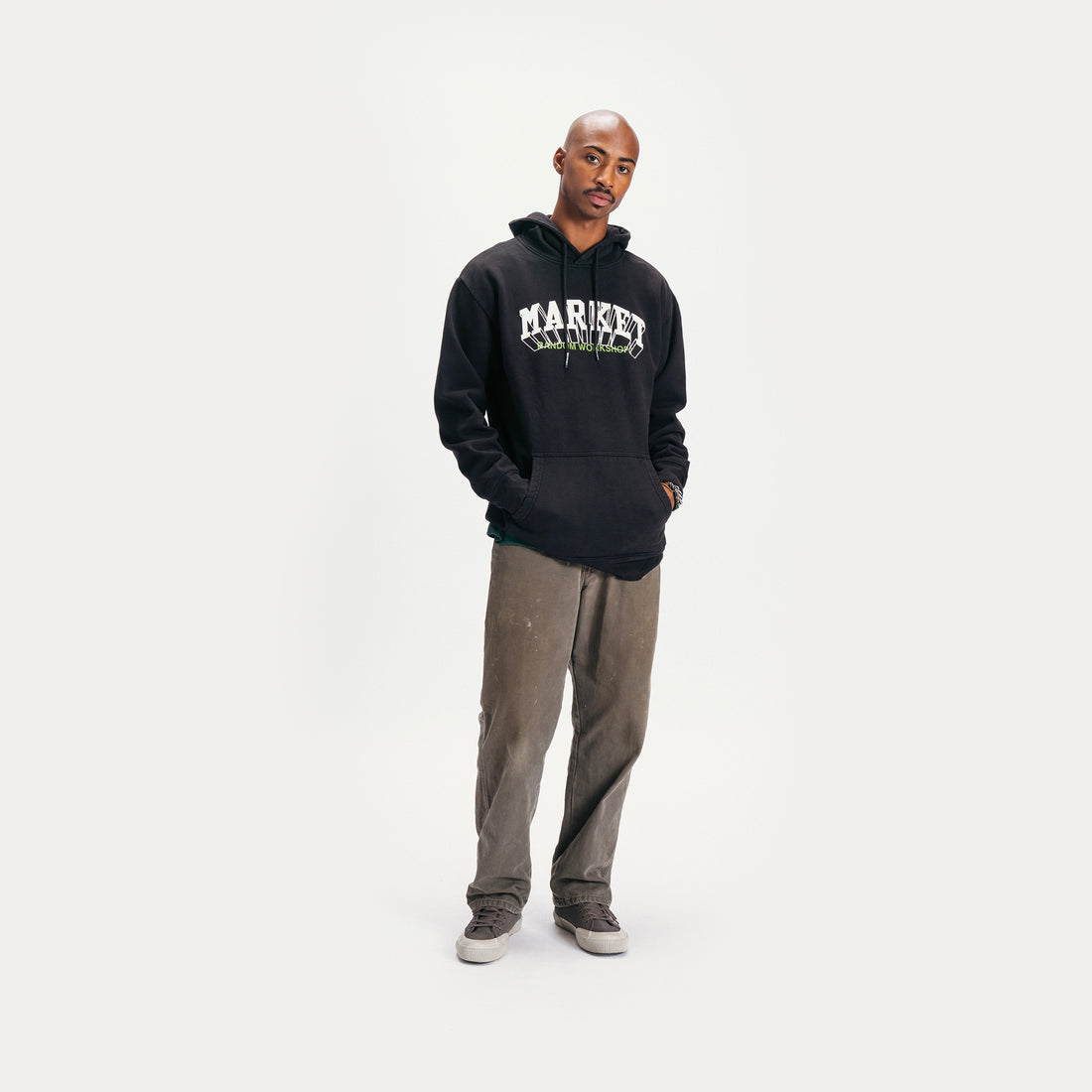 Super Market Pullover Hoodie Washed Black