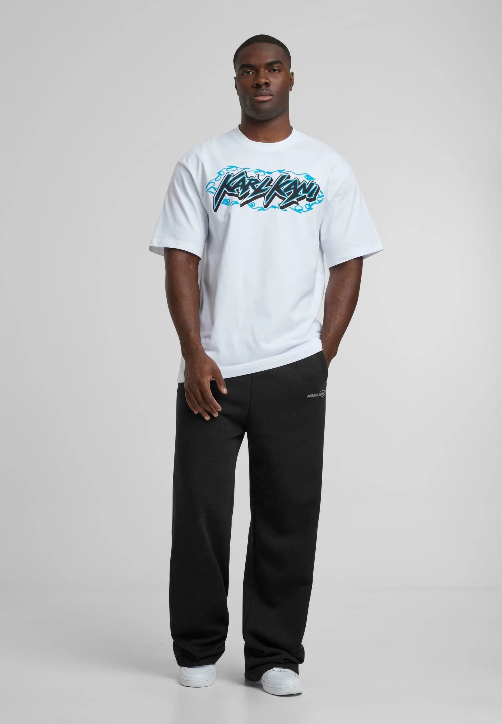 Woven Signature Kani Heat Tee White Blue