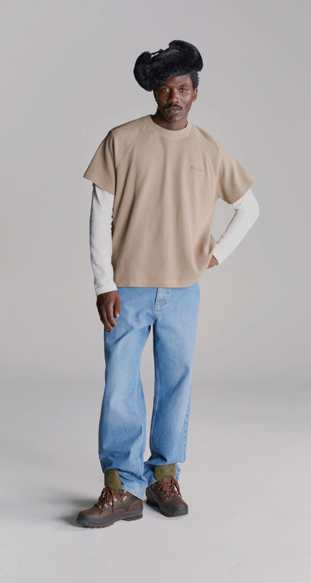 Waffle Boxy Ss T Shirt Irish Cream