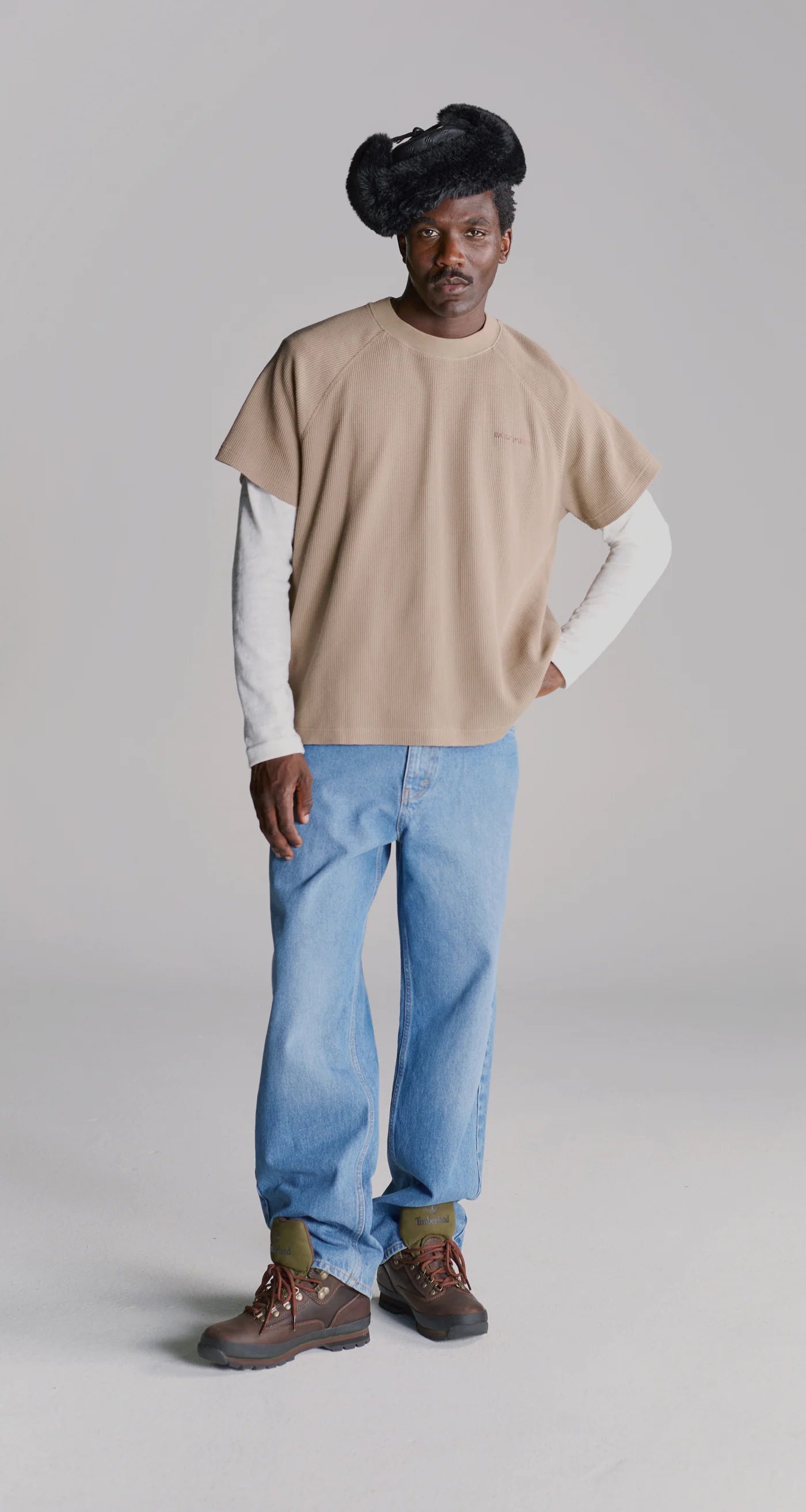 Waffle Boxy Ss T Shirt Irish Cream