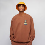 Gone Camping Washed Crew Sweatshirt washed brown