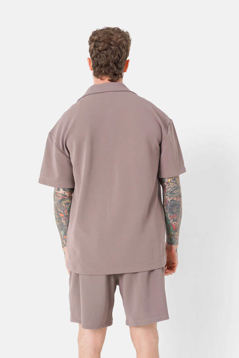 Shirt Resort Crepe Fabric 25200 Brow