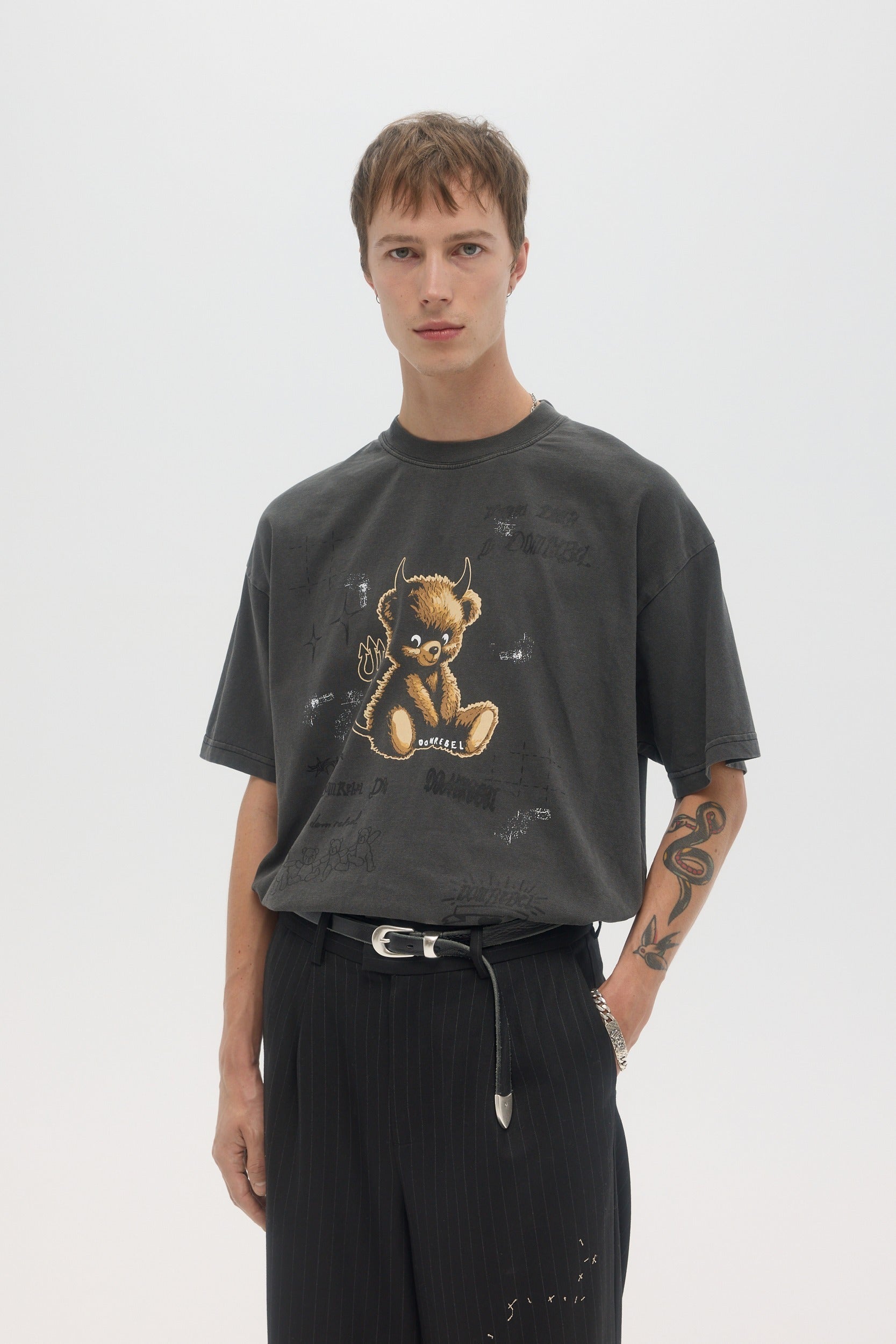 Lil Dev Tshirt Faded Black