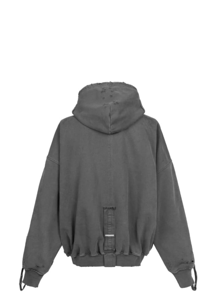 Volcano Fading Washed Hoodie Dark Taupe