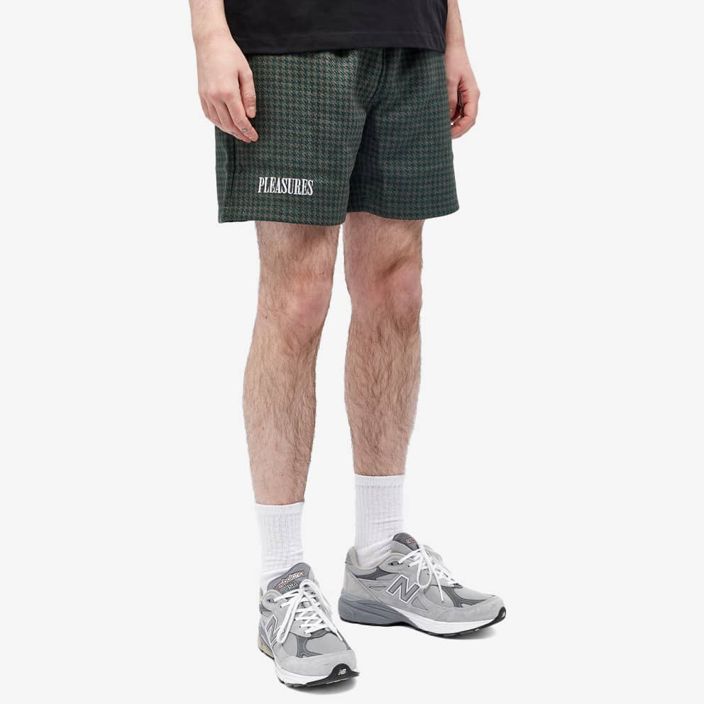 INTERCEPT HOUNDSTOOTH SHORTS FOREST GREEN