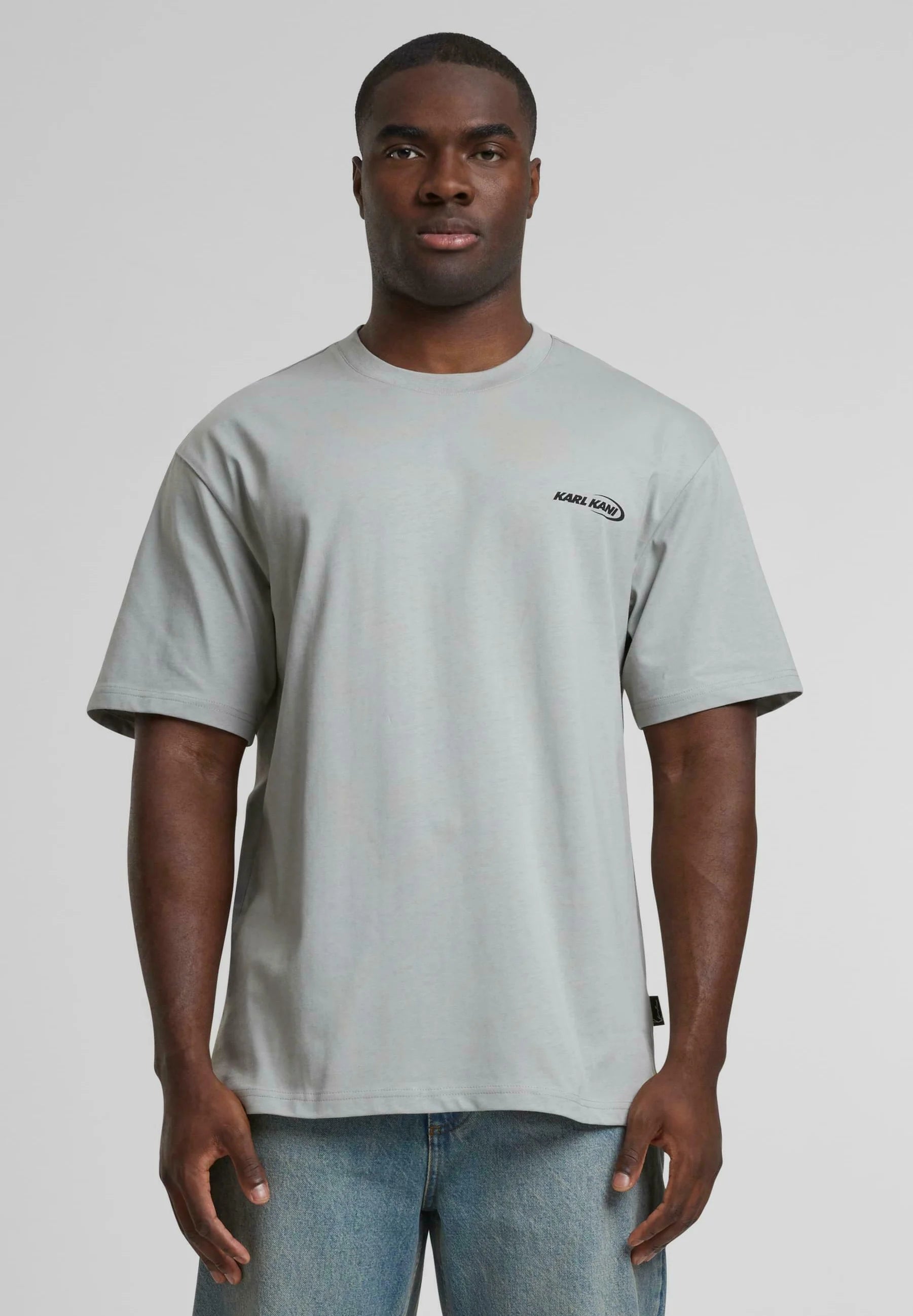 Woven Signature Resist Love Tee Light Grey