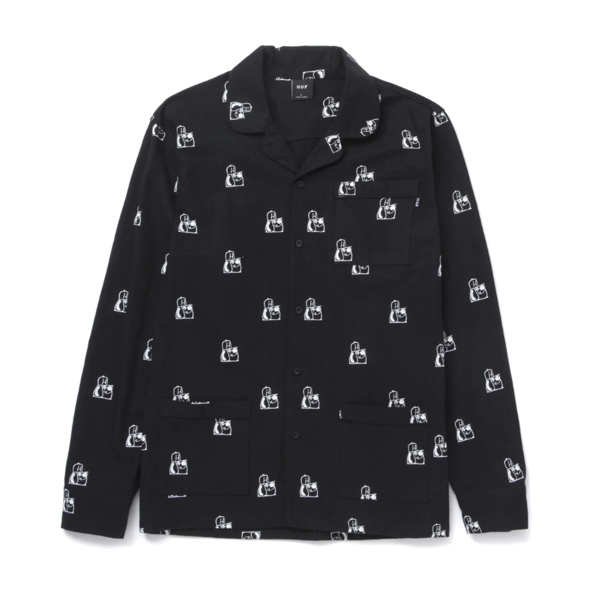 Remio Dog Flannel LS Shirt Black