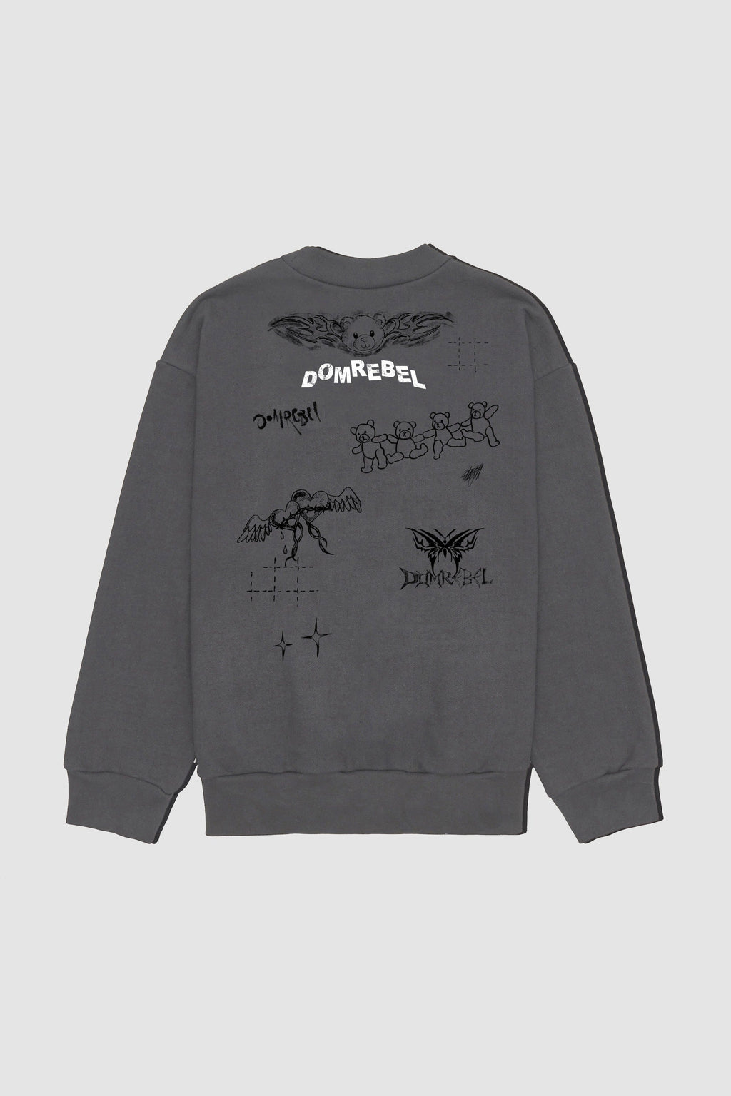 Snap Sketch Sweatshirt Faded Black Fw26