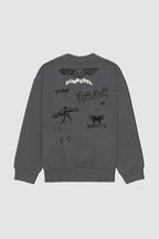 Snap Sketch Sweatshirt Faded Black Fw26