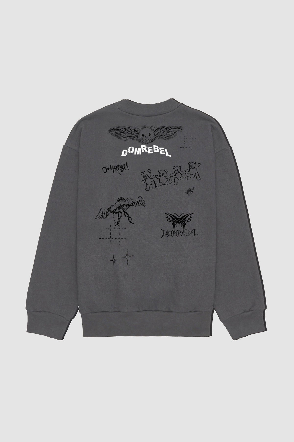 Snap Sketch Sweatshirt Faded Black Fw26