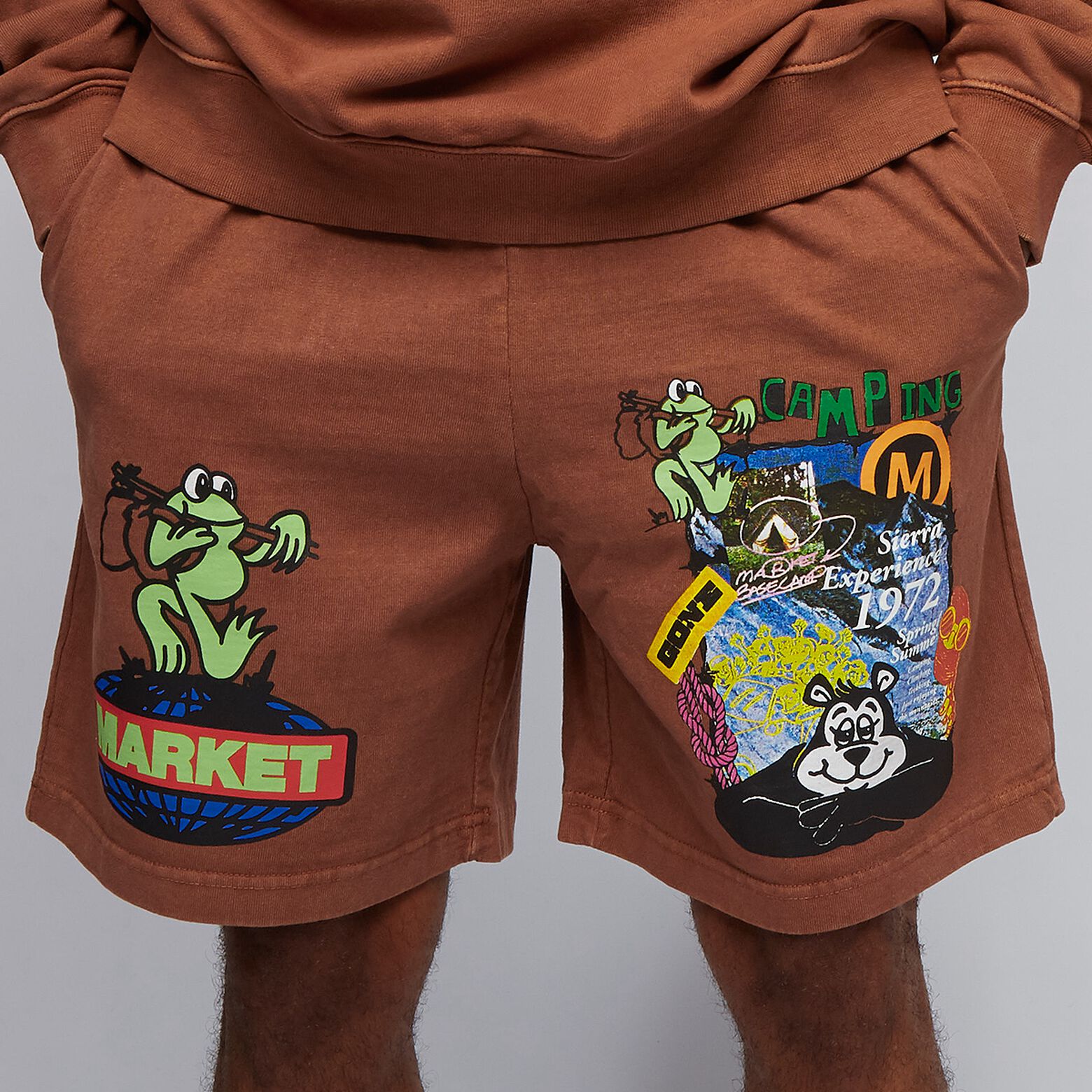 Gone Camping Washed Shorts washed brown