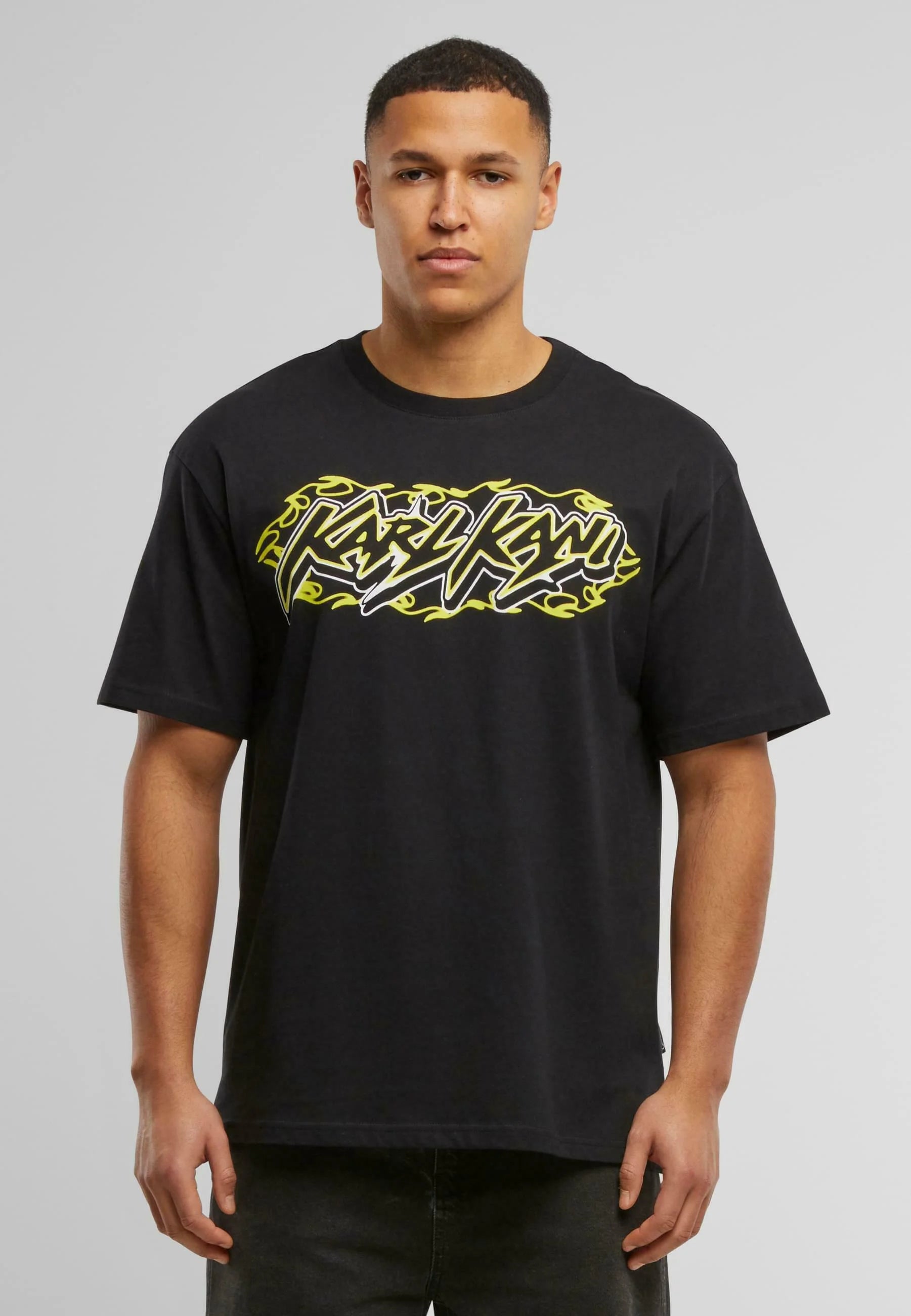 Woven Signature Kani Heat Tee Black Lime