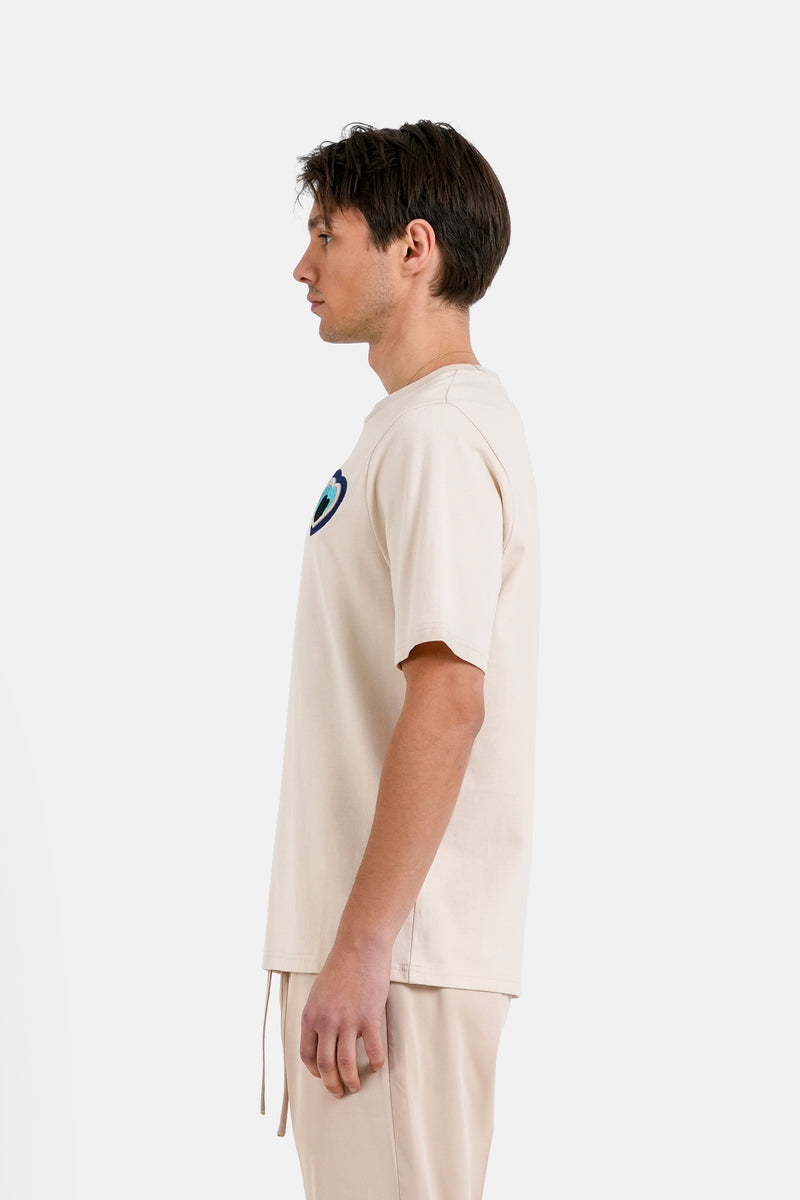 T Shirt Heart Patch 25483 Beig