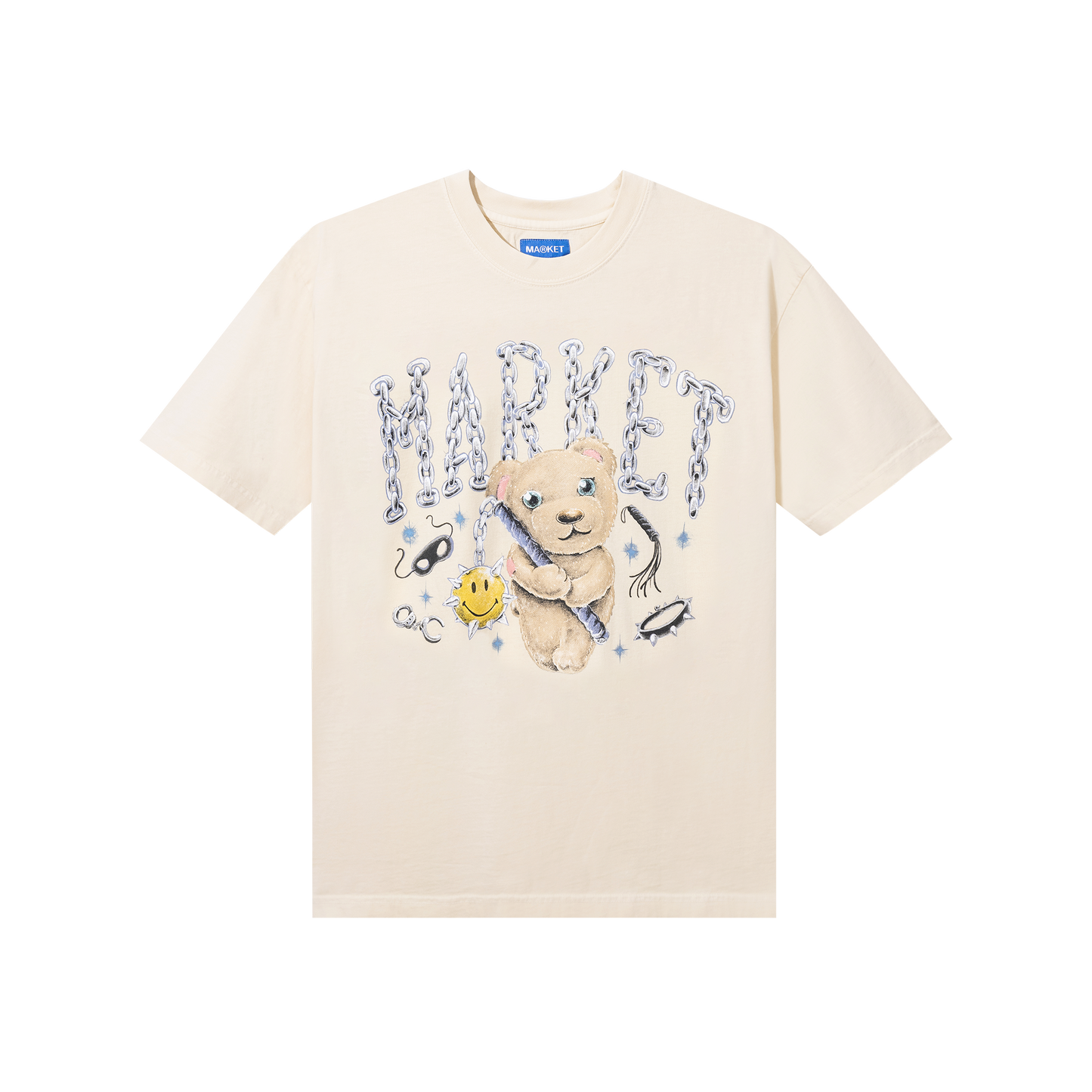 Smiley Soft Core Bear T Shirt Ecru