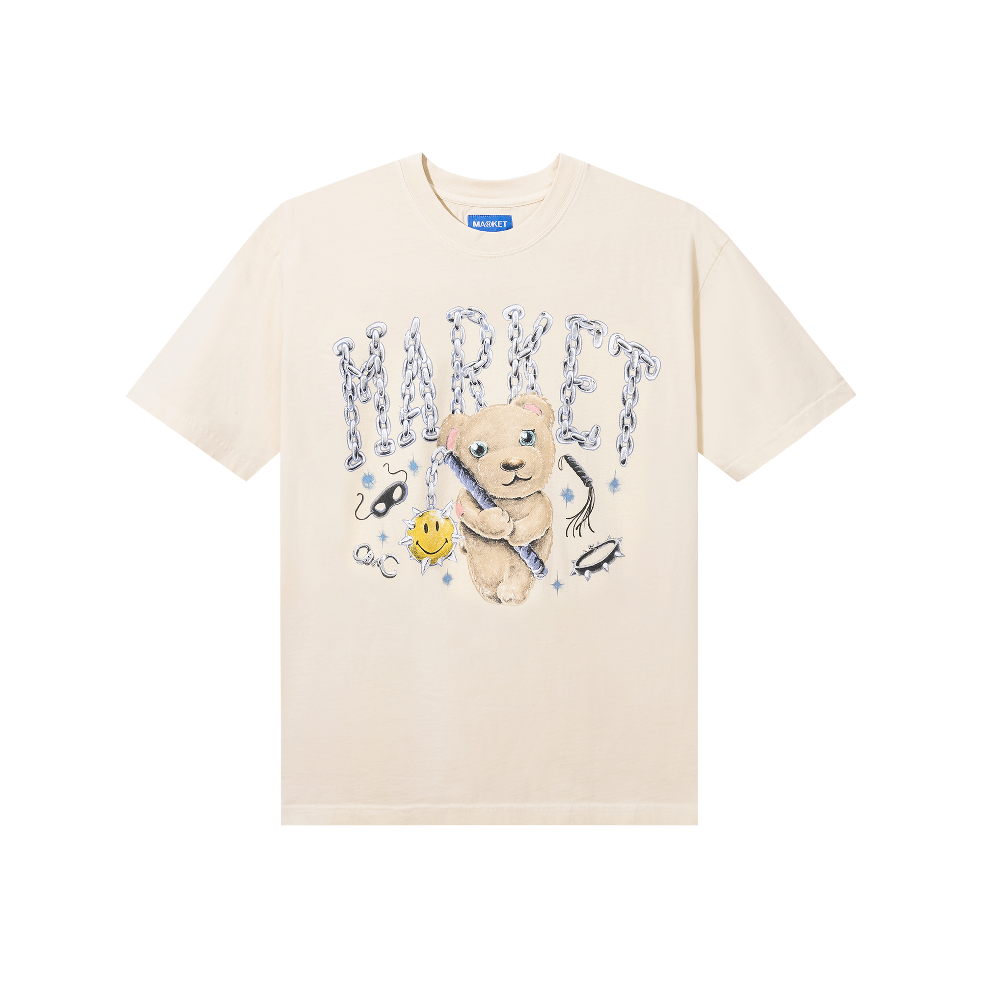Smiley Soft Core Bear T Shirt Ecru
