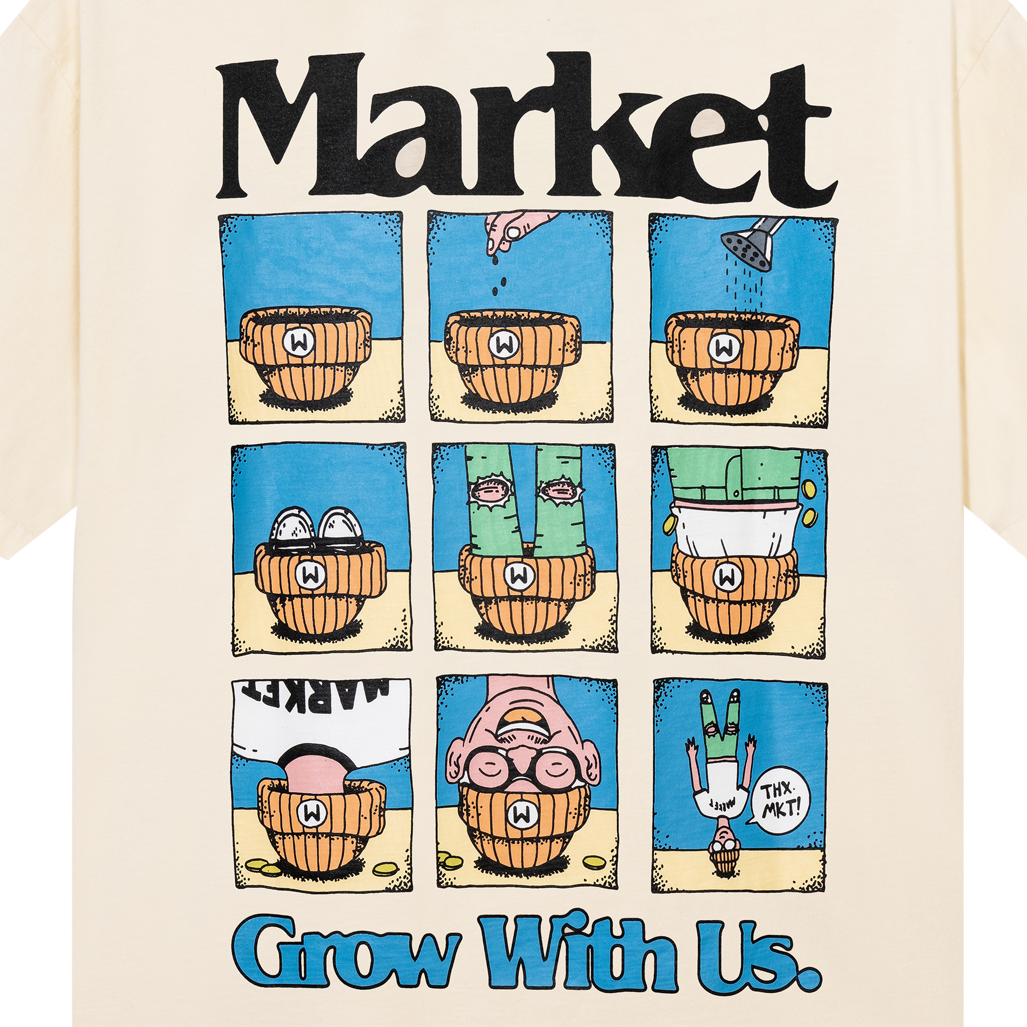 Grow With Us T Shirt Ecru