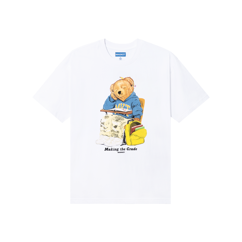 Making The Grade Bear T Shirt White