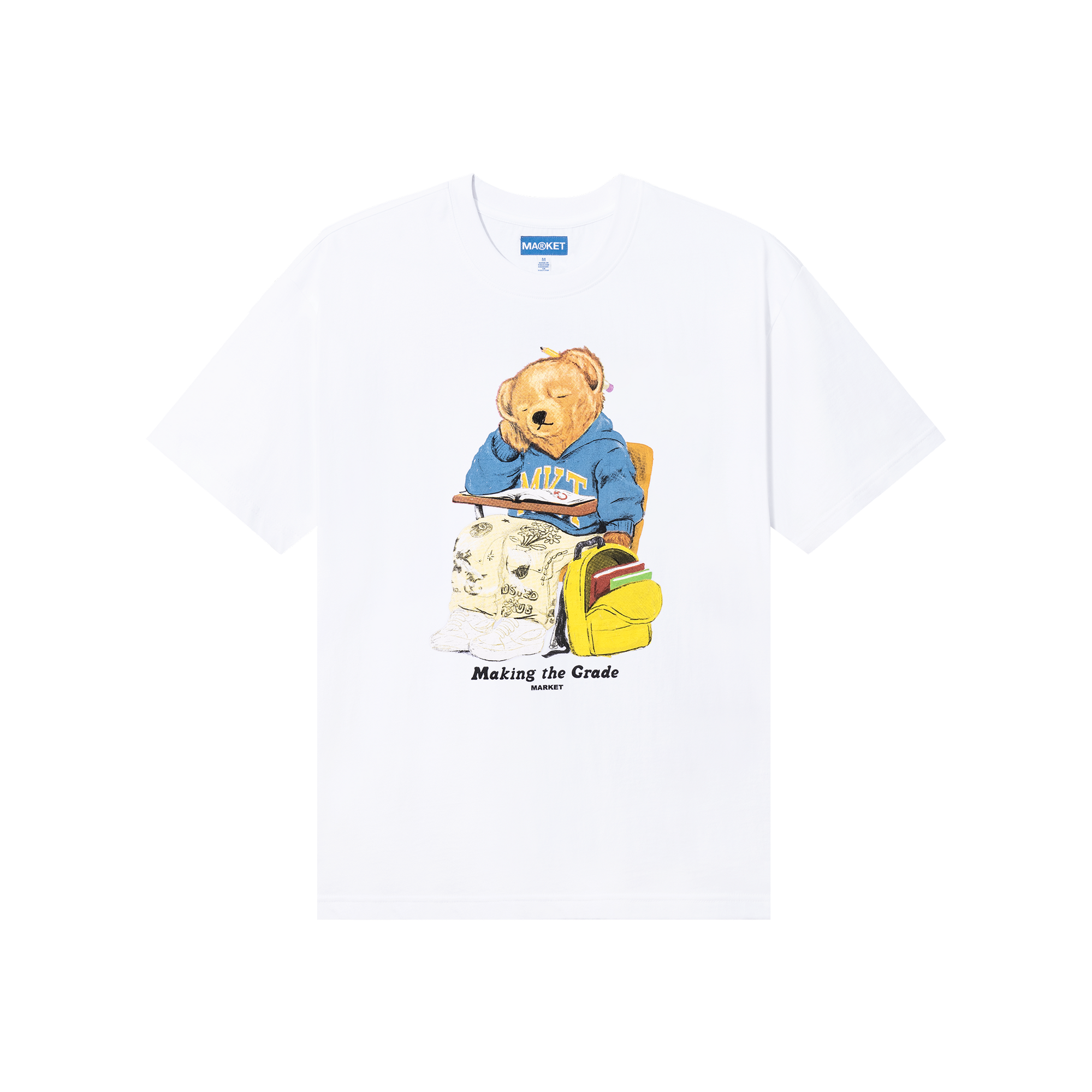 Making The Grade Bear T Shirt White